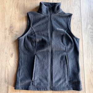 COLUMBIA Fleece Vest Women's Small Full Zip Grey